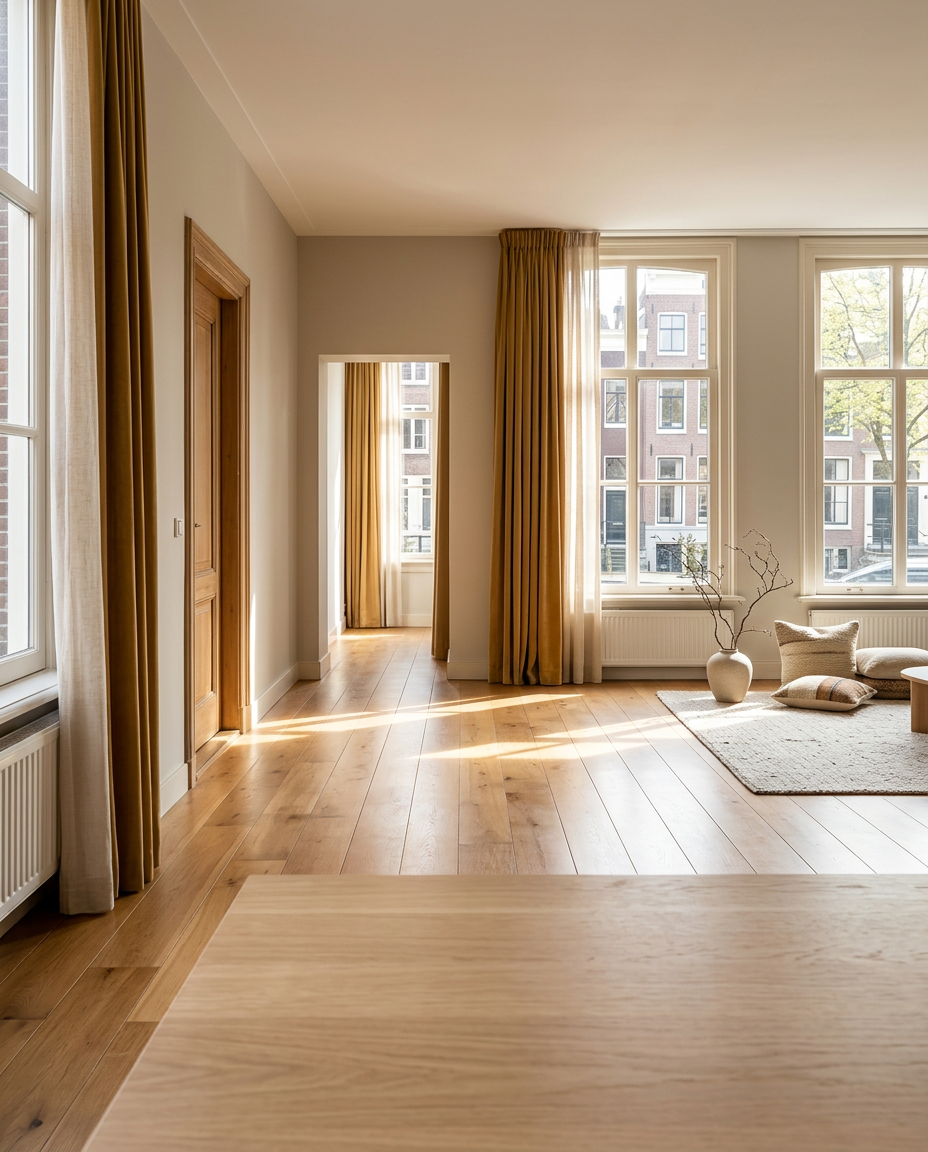 Sunlit Amsterdam apartment selected for a client