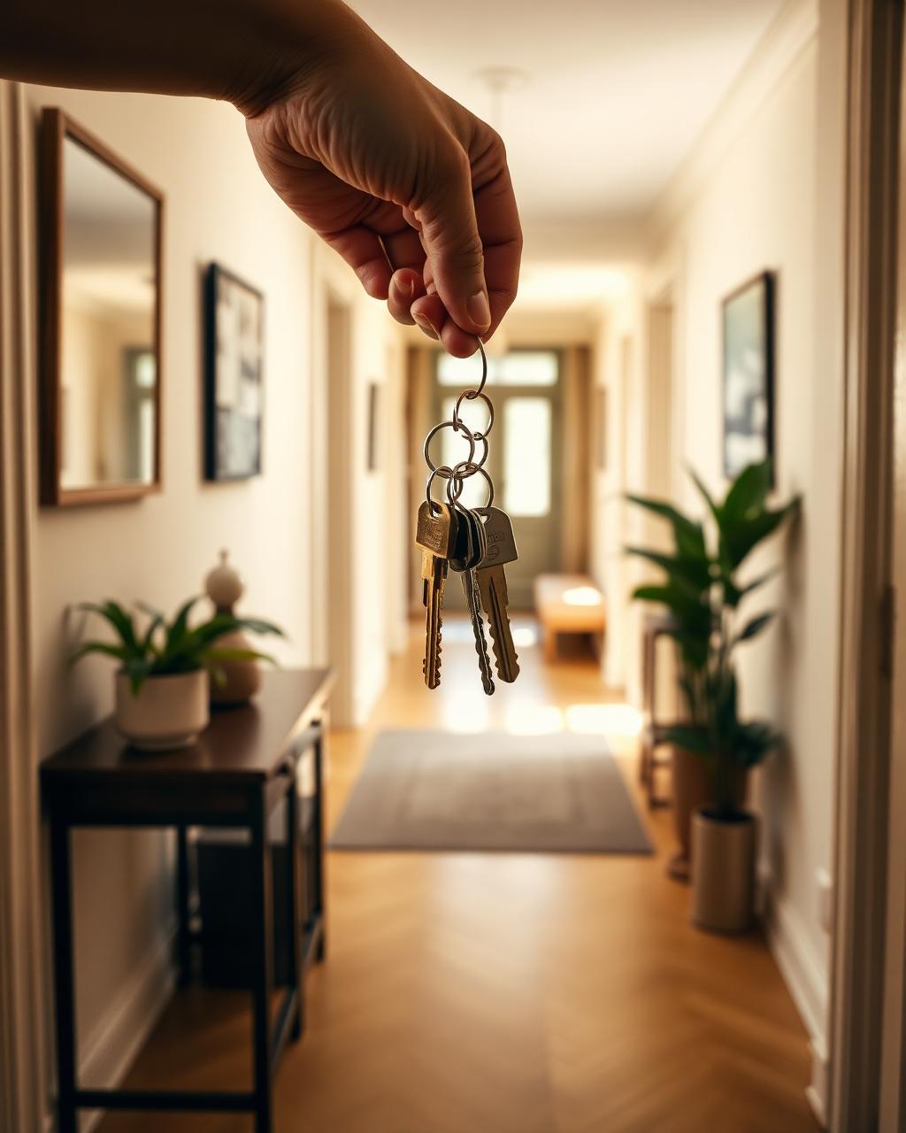 Keys in hand
