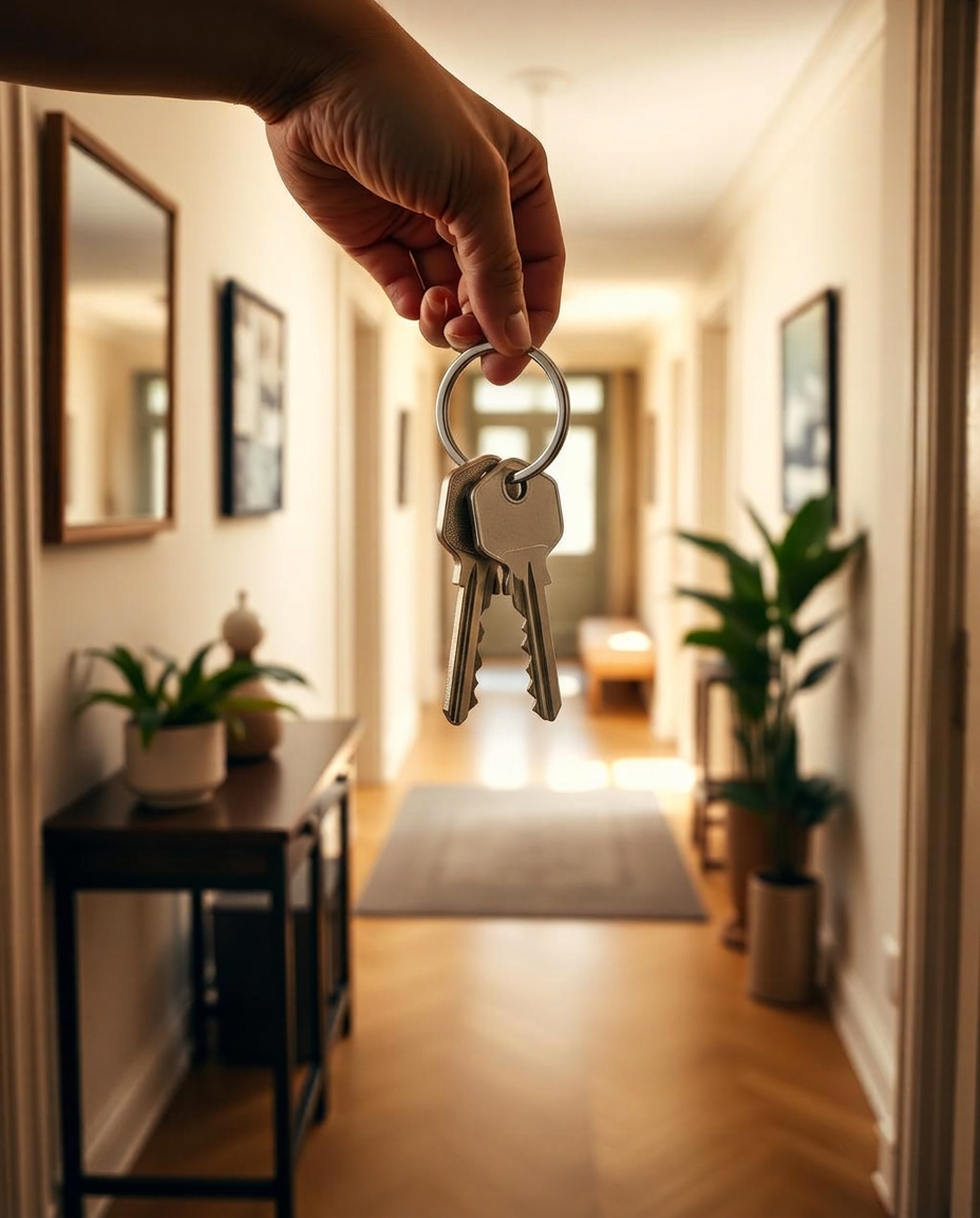 Apartment keys ready for handover